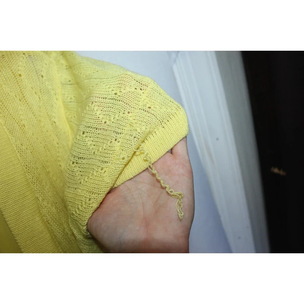 Ashley Stewart 22/24 Dress + 2X Sweater Cardigan Women Yellow Set Outfit Lemon - Picture 11 of 16